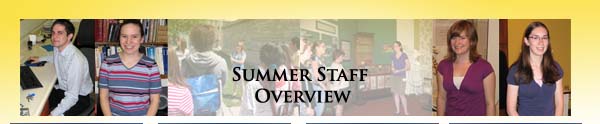 Summer Staff Overview Banner